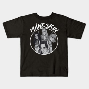 vintage fanart maneskin Kids T-Shirt